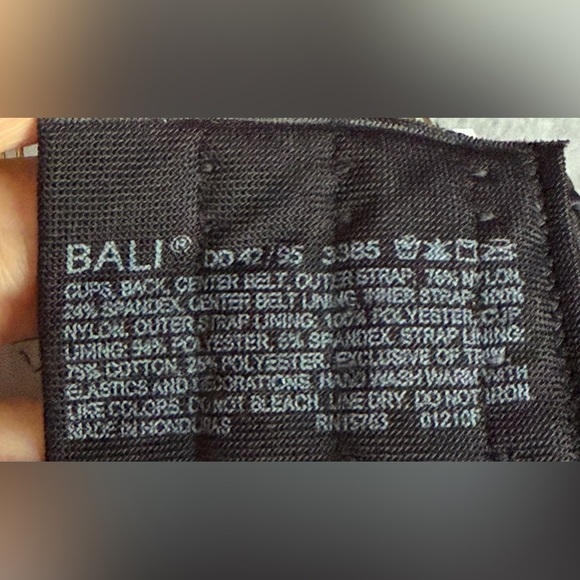 BALI PASSION FOR COMFORT SEAMLESS UNDERWIRE MINIMIZER BRA BLACK 42DD STYLE 3385 - Picture 7 of 7